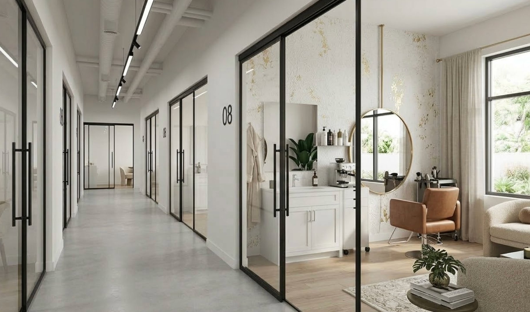 SuiteSpot studio corridor